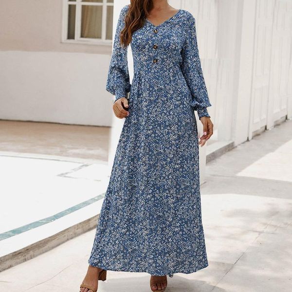 casual dresses women autumn elegant dot floral print maxi dress deep v neck ruffles lace up wrap party long robe femme, Black;gray
casual dresses women autumn elegant dot floral print maxi dress deep v neck ruffles lace up wrap party long robe femme, Black;gray