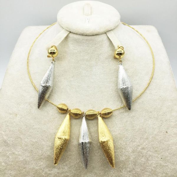 earrings & necklace fashion jewelry set nigeria dubai gold-color african bead wedding beads sets, Silver
earrings & necklace fashion jewelry set nigeria dubai gold-color african bead wedding beads sets, Silver