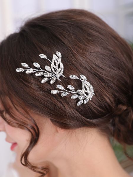 Silver Color Bride Hairpins Rhinestone Casual Headpieces Prom Party Hair Accessories Leaf Hair Jewelry Women Wedding Headdress
Silver Color Bride Hairpins Rhinestone Casual Headpieces Prom Party Hair Accessories Leaf Hair Jewelry Women Wedding Headdress