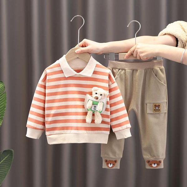 clothing sets baby girl boy clothes suit striped lapel + pant autumn winter children toddler cartoon bear kids, White
clothing sets baby girl boy clothes suit striped lapel + pant autumn winter children toddler cartoon bear kids, White
