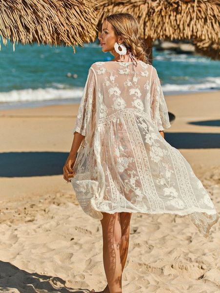 embroidery tie front kimono z6ts#, White;black
embroidery tie front kimono z6ts#, White;black