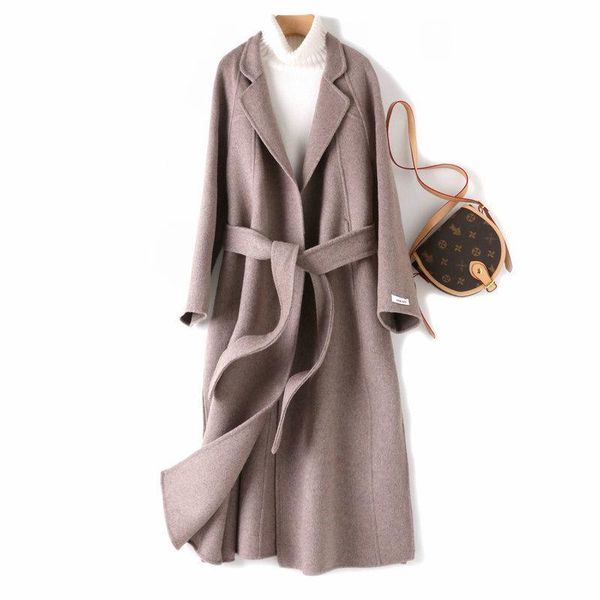 women's wool & blends double-sided cashmere coat women's long section 2021 autumn and winter style over-the-knee fashion high-end w, Black
women's wool & blends double-sided cashmere coat women's long section 2021 autumn and winter style over-the-knee fashion high-end w, Black