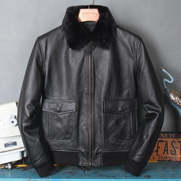 men's leather & faux short genuine jacket men cowhide coat autumn winter male casual clothes 2022 chaqueta hombre pph2554, Black
men's leather & faux short genuine jacket men cowhide coat autumn winter male casual clothes 2022 chaqueta hombre pph2554, Black