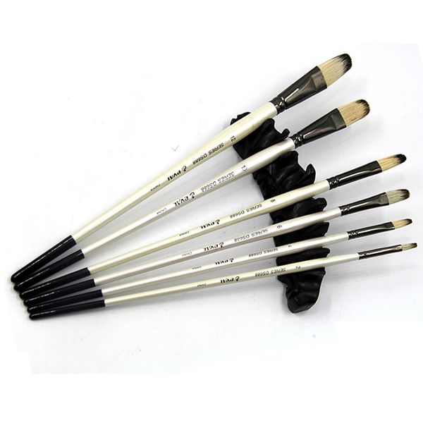 6 pcs set pig bristle hair art painting brush oil artists paintbrushes watercolor acrylic culture and education supplies
6 pcs set pig bristle hair art painting brush oil artists paintbrushes watercolor acrylic culture and education supplies