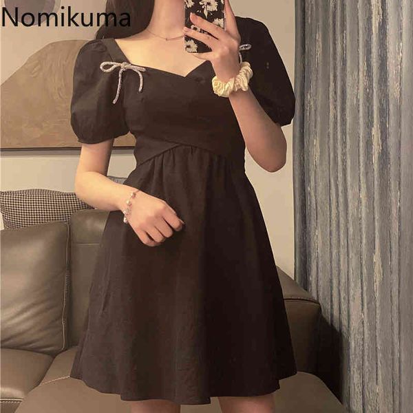 nomikuma woman dress korean bowknot square collar dresses puff sleeve slim high waist summer new vestidos de mujer 6g737 210427, Black;gray
nomikuma woman dress korean bowknot square collar dresses puff sleeve slim high waist summer new vestidos de mujer 6g737 210427, Black;gray