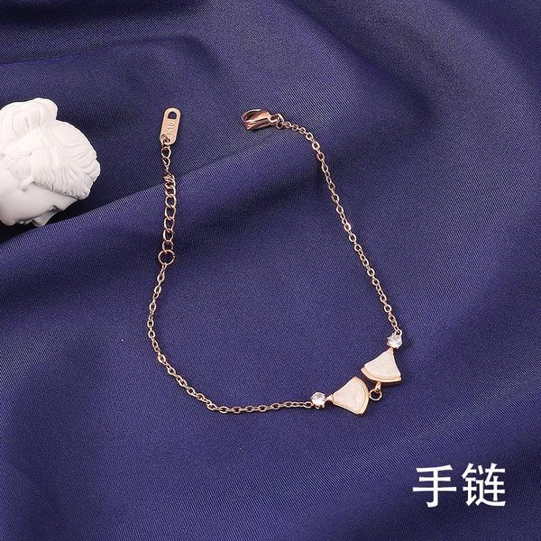 link, chain titanium steel rose gold small fan skirt shell bracelet non-fading inlaid gem hand jewelry bracelets for women, Black
link, chain titanium steel rose gold small fan skirt shell bracelet non-fading inlaid gem hand jewelry bracelets for women, Black
