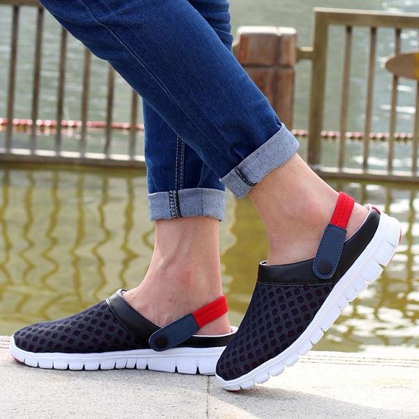 slippers summer mesh sandals half drag casual hole shoes men's beach large size zapatos de hombre ac464, Black
slippers summer mesh sandals half drag casual hole shoes men's beach large size zapatos de hombre ac464, Black