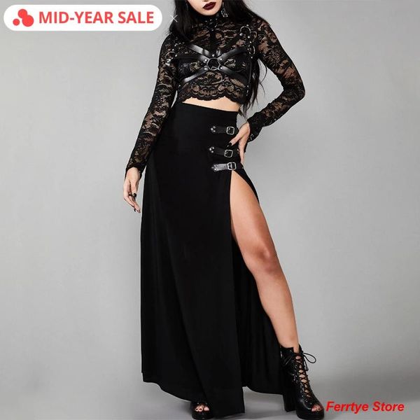 gothic long split skirt women side slit high waist straight skirts femme balck ankle length faldas streetwear, Black;gray
gothic long split skirt women side slit high waist straight skirts femme balck ankle length faldas streetwear, Black;gray
