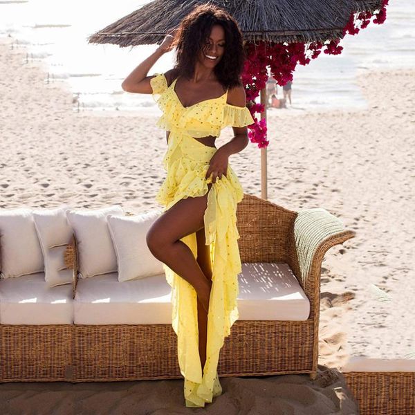 casual dresses 2021 arrival dress solid sequins ruffles spaghetti strap summer beach maxi vestidos, Black;gray
casual dresses 2021 arrival dress solid sequins ruffles spaghetti strap summer beach maxi vestidos, Black;gray