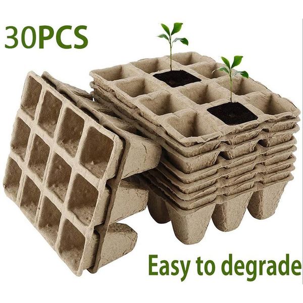 planters & pots 30pcs biodegradable pulp paper garden nursery seedlings growing disposable flower trays
planters & pots 30pcs biodegradable pulp paper garden nursery seedlings growing disposable flower trays