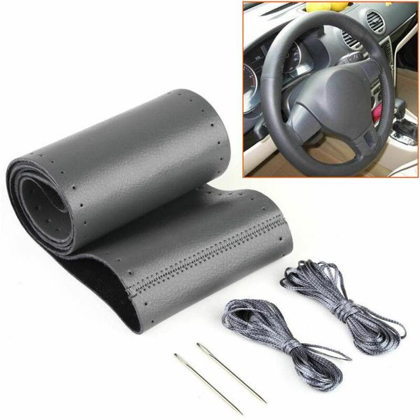 steering wheel covers black genuine leather diy car cover with needles and thread suitable for diameter 37-38 cm cars accessories
steering wheel covers black genuine leather diy car cover with needles and thread suitable for diameter 37-38 cm cars accessories