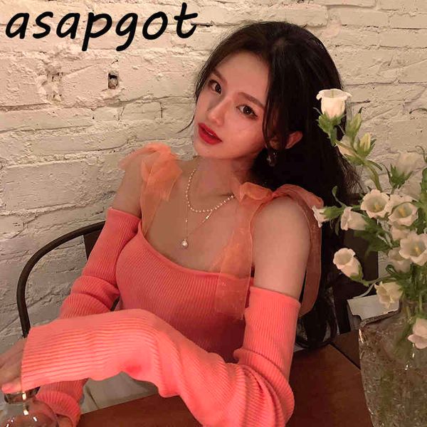 chic korean fashion short bow slash neck knitted slim long sleeve off the shoulder t shirts women patchwork gentle 210429, White
chic korean fashion short bow slash neck knitted slim long sleeve off the shoulder t shirts women patchwork gentle 210429, White