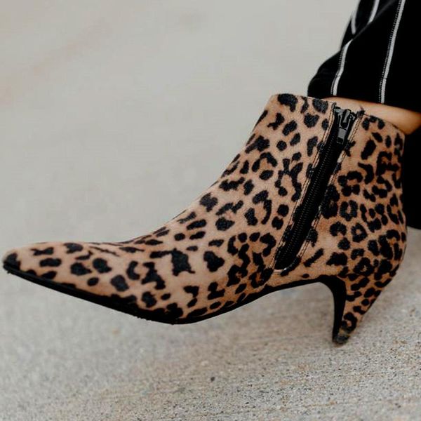 boots winter women faux suede slim ankle high kitten heel zipper leopard platform office shoes ladies pumps sapato feminino, Black
boots winter women faux suede slim ankle high kitten heel zipper leopard platform office shoes ladies pumps sapato feminino, Black