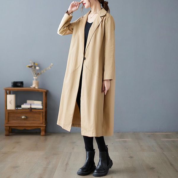 women's trench coats vanovich european and american casual plus size long windbreaker 2021 autumn winter vintage women clothes, Tan;black
women's trench coats vanovich european and american casual plus size long windbreaker 2021 autumn winter vintage women clothes, Tan;black