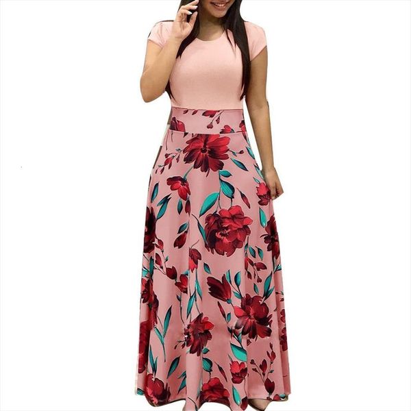 o neck long womens dresses short sleeve floral print large hem waist tight maxi dress nylon polyester spandex, Black;gray
o neck long womens dresses short sleeve floral print large hem waist tight maxi dress nylon polyester spandex, Black;gray