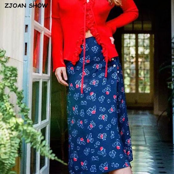 casual dresses retro french side buttons floral print skirt vintage women bow lacing up high waist mid-calf slit hem skirts female, Black;gray
casual dresses retro french side buttons floral print skirt vintage women bow lacing up high waist mid-calf slit hem skirts female, Black;gray