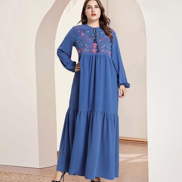ethnic clothing muslim 2021 arab women fashion floral embroidered bow big swing temperament dress kaftan moroccan abaya dubai, Red
ethnic clothing muslim 2021 arab women fashion floral embroidered bow big swing temperament dress kaftan moroccan abaya dubai, Red