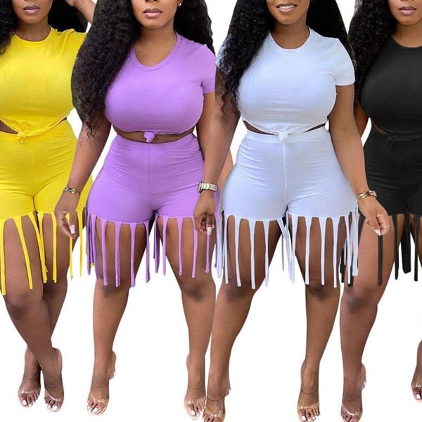 women's tracksuits women two piece lovely plus size casual o neck tassel design 2 shorts set 2021 summer sets, Gray
women's tracksuits women two piece lovely plus size casual o neck tassel design 2 shorts set 2021 summer sets, Gray