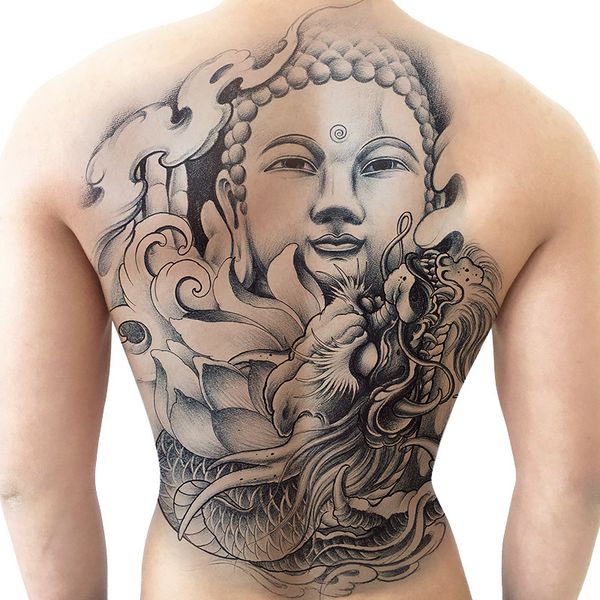 buddha panlong head dragon full back tattoo sticker waterproof men and women durable simulation
buddha panlong head dragon full back tattoo sticker waterproof men and women durable simulation