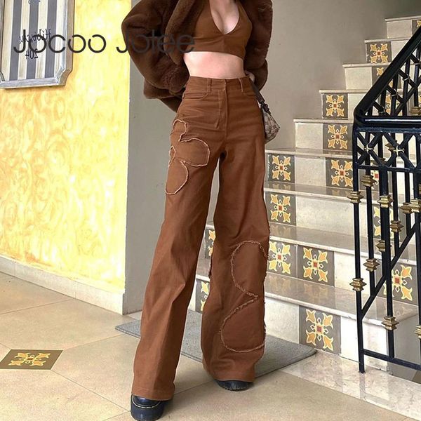 women vintage high waist brown pants wed leg floral patchwork harajuku loose trousers retro cargo 210428, Black;white
women vintage high waist brown pants wed leg floral patchwork harajuku loose trousers retro cargo 210428, Black;white