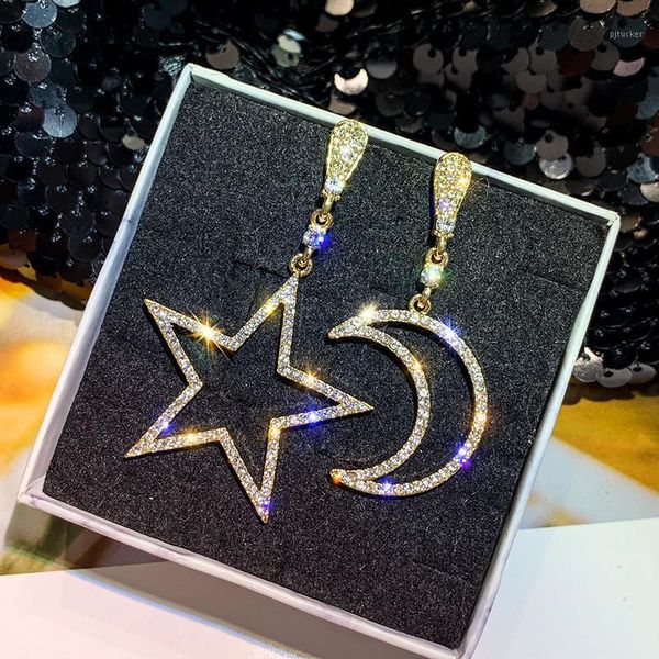 shiny asymmetry drop earrings for women bijoux 2021 star moon rhinestone dangle statement jewelry gifts1, Silver
shiny asymmetry drop earrings for women bijoux 2021 star moon rhinestone dangle statement jewelry gifts1, Silver