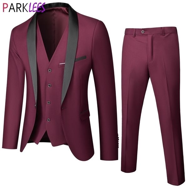 men's formal business slim fit wine red 3pc suits (jacket+pants+vest) brand one button shawl lapel costume homme s-6xl 210522, White;black
men's formal business slim fit wine red 3pc suits (jacket+pants+vest) brand one button shawl lapel costume homme s-6xl 210522, White;black
