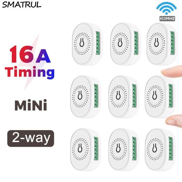smart home control smatrul 16a mini 2 way wireless switch light 433mhz rf module electrical timing wall on off breaker led lamp
smart home control smatrul 16a mini 2 way wireless switch light 433mhz rf module electrical timing wall on off breaker led lamp