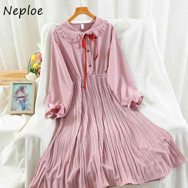 neploe doll collar lace up bow design sweet dress women high waist hip a line draped vestidos pullover long sleeve solid robe 210423, Black;gray
neploe doll collar lace up bow design sweet dress women high waist hip a line draped vestidos pullover long sleeve solid robe 210423, Black;gray