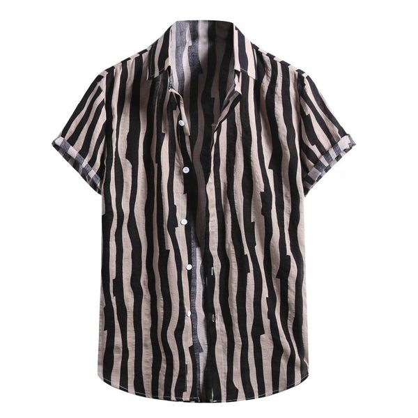 men's casual shirts men hawaiian 2021 fashion cotton linen stripe print short sleeve button clothes plus size spring summer, White;black
men's casual shirts men hawaiian 2021 fashion cotton linen stripe print short sleeve button clothes plus size spring summer, White;black