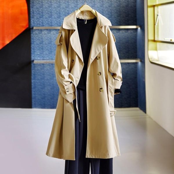 women's wool & blends long temperament windbreaker coat spring and summer 2021 korean mature fashion elegant middle, Black
women's wool & blends long temperament windbreaker coat spring and summer 2021 korean mature fashion elegant middle, Black
