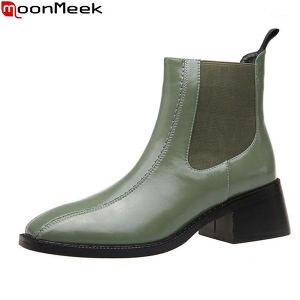 boots moonmeek 2021 genuine leather thick heels square toe slip-on ladies shoes autumn winter ankle1, Black
boots moonmeek 2021 genuine leather thick heels square toe slip-on ladies shoes autumn winter ankle1, Black