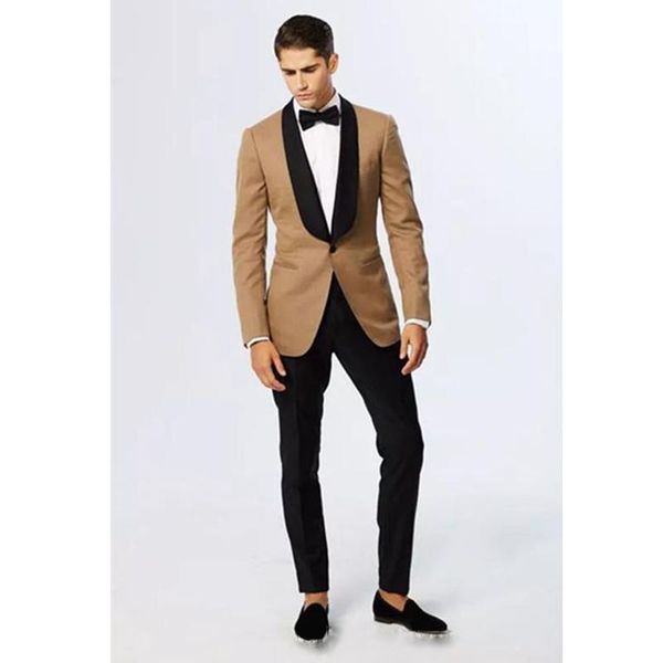 men's suits & blazers 2 pieces shawl lapel beige groom wear one button wedding tuxedos men prom dinner man blazer(jacket+pants+tie), White;black
men's suits & blazers 2 pieces shawl lapel beige groom wear one button wedding tuxedos men prom dinner man blazer(jacket+pants+tie), White;black