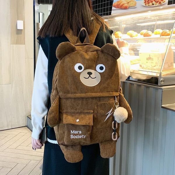 backpack style japanese corduroy bear backpacks for cute women multi-pockets school bags large capacity teenger girls schoolbag female
backpack style japanese corduroy bear backpacks for cute women multi-pockets school bags large capacity teenger girls schoolbag female