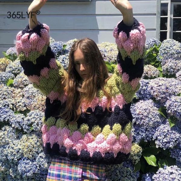 women's sweaters hand-knit luxury christmas chic pullover women colorful stripes loose warm 2021 winter ball long sleeve thick, White;black
women's sweaters hand-knit luxury christmas chic pullover women colorful stripes loose warm 2021 winter ball long sleeve thick, White;black