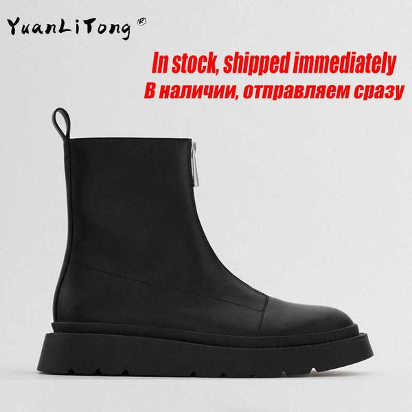 zra women's boots autumn winter shoes black zipper flat ankle boot female motorcycle boots 210911
zra women's boots autumn winter shoes black zipper flat ankle boot female motorcycle boots 210911