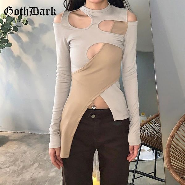 women's t-shirt goth dark grunge techwear gothic women bodycon t-shirts punk patchwork hollow out long sleeve hip hop summer streetwea, White
women's t-shirt goth dark grunge techwear gothic women bodycon t-shirts punk patchwork hollow out long sleeve hip hop summer streetwea, White