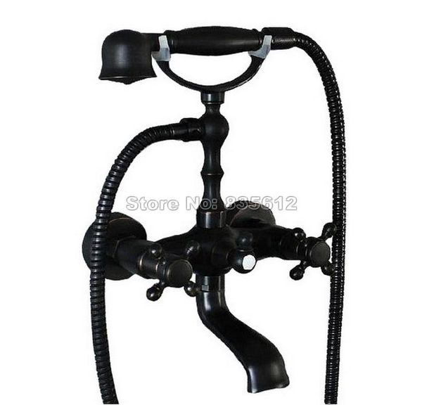 bathroom wall mounted black oil rubbed bronze clawfoot bathtub mixer tap with handheld shower dual cross handles faucet wtf021 sets
bathroom wall mounted black oil rubbed bronze clawfoot bathtub mixer tap with handheld shower dual cross handles faucet wtf021 sets