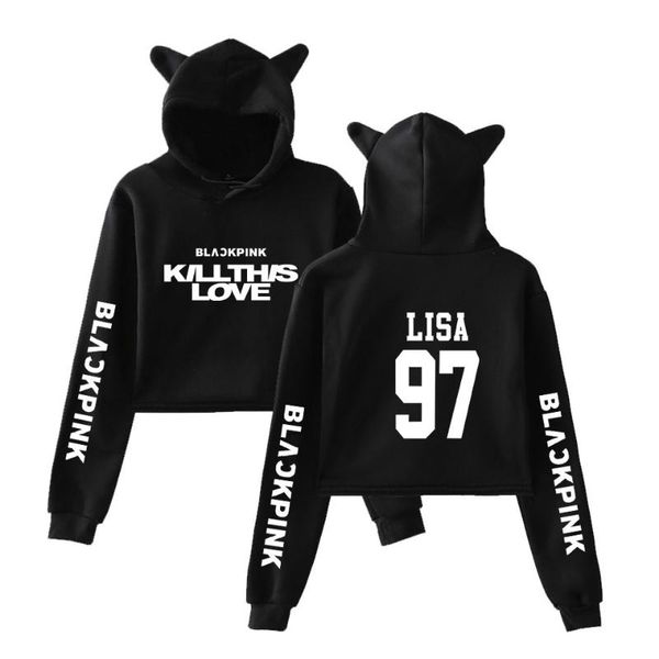 women's hoodies & sweatshirts kpop kill this love fans navel hoodie kawaii cat ear cropped hooded sweatshirt crop clothes, Black
women's hoodies & sweatshirts kpop kill this love fans navel hoodie kawaii cat ear cropped hooded sweatshirt crop clothes, Black