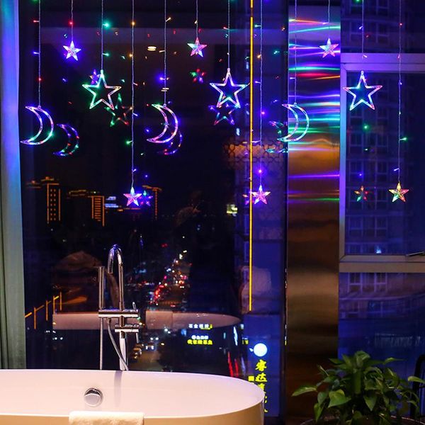 strings 220v eu plug moon star led fairy curtain lights christmas garlands waterproof outdoor decoration holiday festival
strings 220v eu plug moon star led fairy curtain lights christmas garlands waterproof outdoor decoration holiday festival