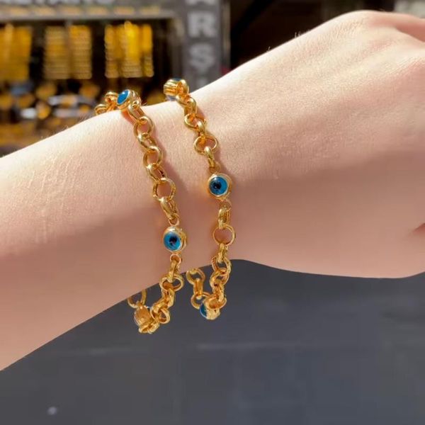 charm bracelets turkish evil eye chain ottoman design bracelet gold plated bridal hand bangles muslim women lucky jewelry, Golden;silver
charm bracelets turkish evil eye chain ottoman design bracelet gold plated bridal hand bangles muslim women lucky jewelry, Golden;silver