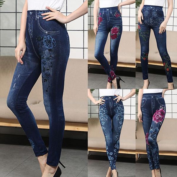 floral fleece faux jeans fitness women legging winter slim thermal thick mom pants elastic workout push up plus size trouser, Black
floral fleece faux jeans fitness women legging winter slim thermal thick mom pants elastic workout push up plus size trouser, Black