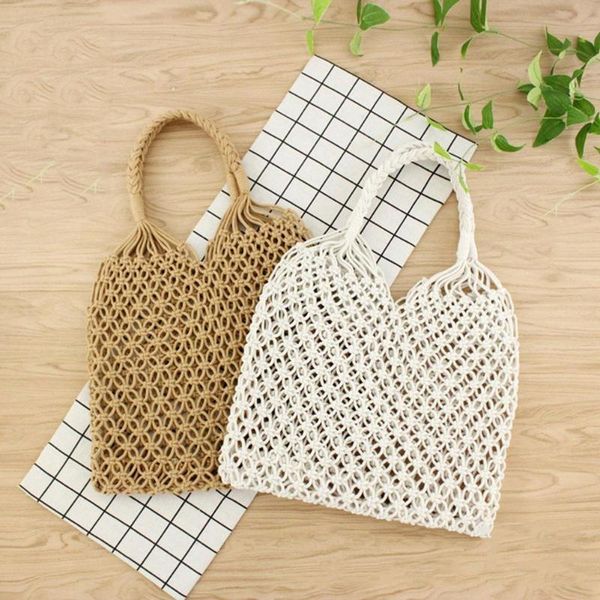 card holders women woven bag large straw cotton rope woman shoulder mesh messenger bohemian hollow handbag knitted t9v4, Brown;gray
card holders women woven bag large straw cotton rope woman shoulder mesh messenger bohemian hollow handbag knitted t9v4, Brown;gray