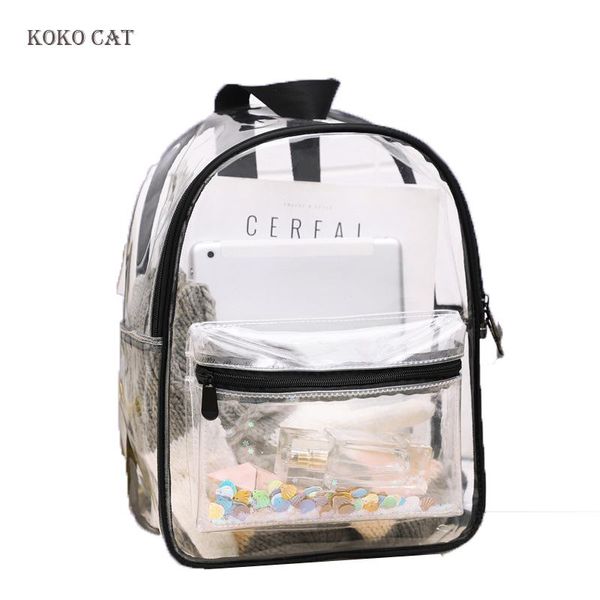 backpack fashion transparent waterproof pvc beach bag holographic women bagpack primary mini schoolbag for teenage girl mochila feminina
backpack fashion transparent waterproof pvc beach bag holographic women bagpack primary mini schoolbag for teenage girl mochila feminina