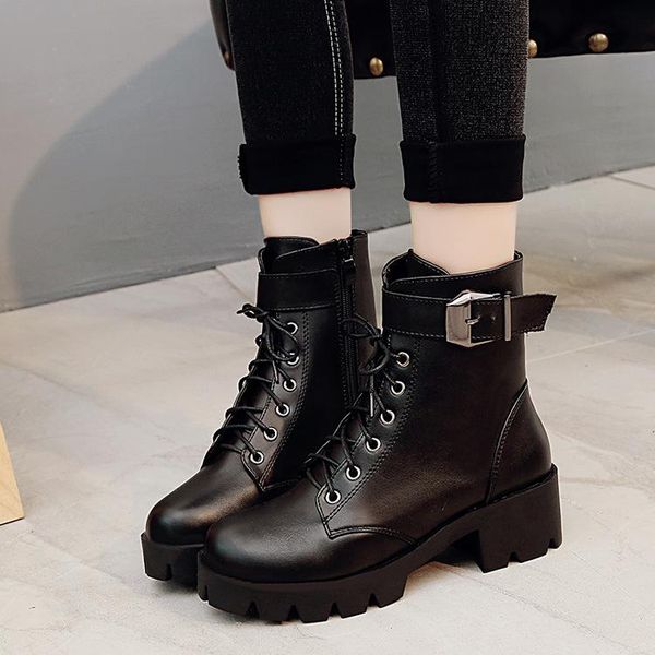 boots 2021fashion leather woman shoes winter warm lace-up ankle for waterproof platform, Black
boots 2021fashion leather woman shoes winter warm lace-up ankle for waterproof platform, Black