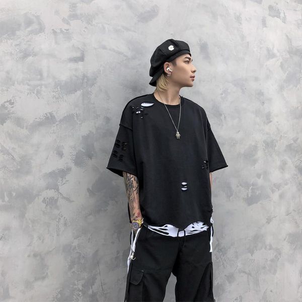 men's t-shirts men hip-hop leisure broken hole fashion summer clothes burr personality contracted loose large size t-shirt, White;black
men's t-shirts men hip-hop leisure broken hole fashion summer clothes burr personality contracted loose large size t-shirt, White;black