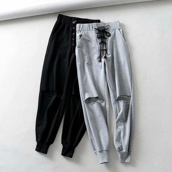 women's pants & capris broke hole jogger women summer sweatpants high waisted drawstring fashion harem casual solid sport jrah, Black;white
women's pants & capris broke hole jogger women summer sweatpants high waisted drawstring fashion harem casual solid sport jrah, Black;white