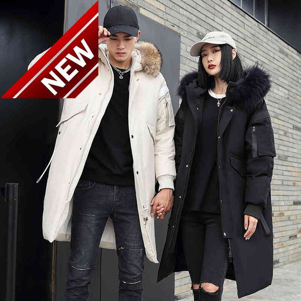 2021 couples new fashion long luxury senior plus winter casual down jacket with hooded big fur collar warm men and women coat, Black
2021 couples new fashion long luxury senior plus winter casual down jacket with hooded big fur collar warm men and women coat, Black