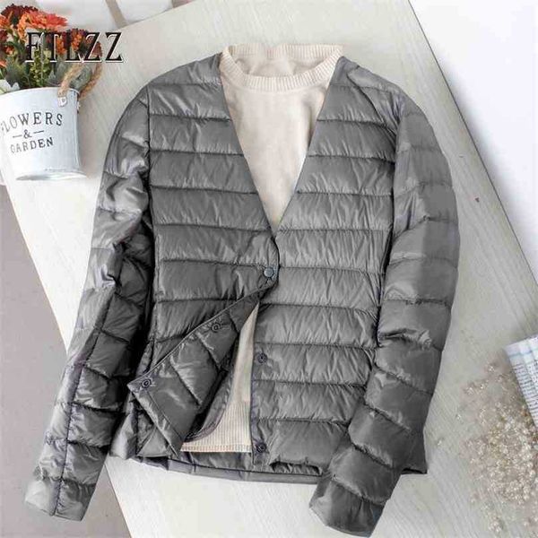 fashion short down jacket women slim v neck o-neck single breasted warm white coat winter female ultra light parkas mujer 210525, Black
fashion short down jacket women slim v neck o-neck single breasted warm white coat winter female ultra light parkas mujer 210525, Black