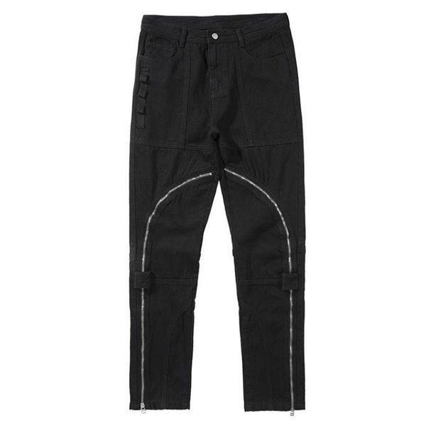 men's jeans hip hop style retro zipper pockets washed ripped pants mens high street frayed straight oversized casual denim trousers, Blue
men's jeans hip hop style retro zipper pockets washed ripped pants mens high street frayed straight oversized casual denim trousers, Blue