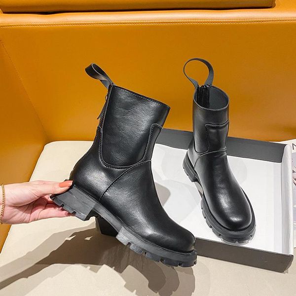 boots thick heel platform ankle for women autumn pu leather lace up motorcycle woman back zipper fashion booties, Black
boots thick heel platform ankle for women autumn pu leather lace up motorcycle woman back zipper fashion booties, Black